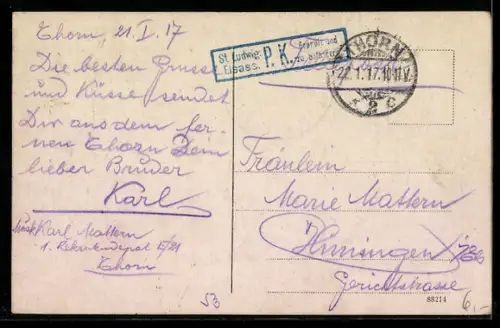 AK Thorn / Torun, Vorderansicht des Rathaus