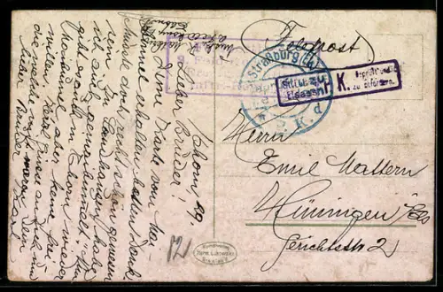 AK Thorn / Torun, Rathaus an der Strassenecke