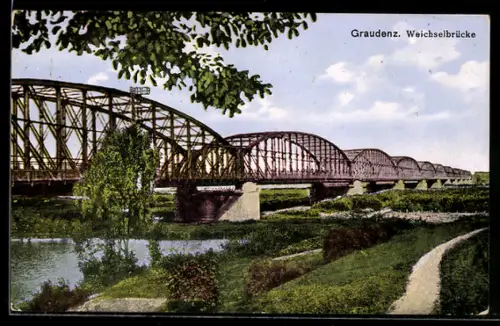 AK Graudenz, Die Weichselbrücke