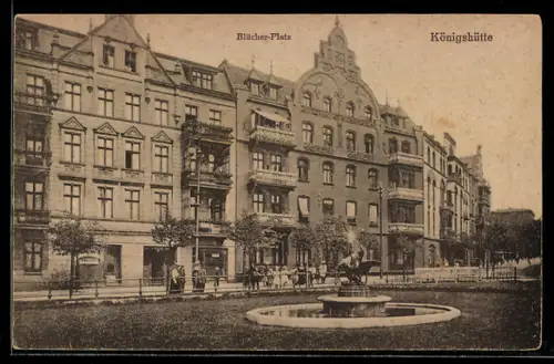 AK Königshütte, Blücher-Platz