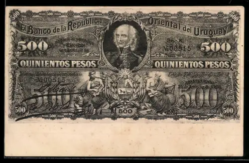 AK Geldschein Uruguay, 500 Pesos