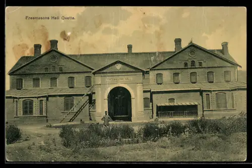 AK Quetta, Freimaurer Halle, Aussenansicht