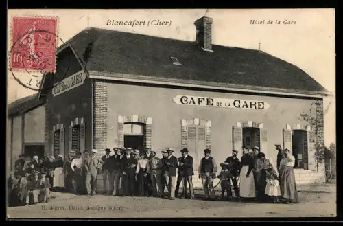 AK Blancafort /Cher, Hôtel de la Gare