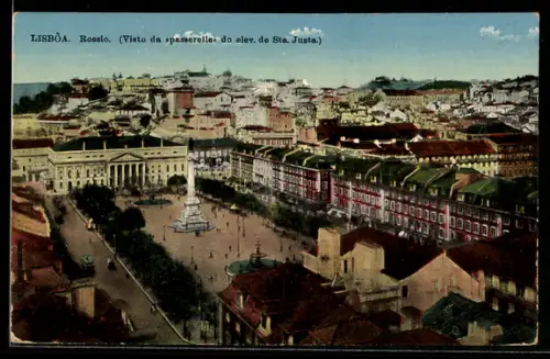 AK Rossio, Visto da passerelle do elev. de St. Justa