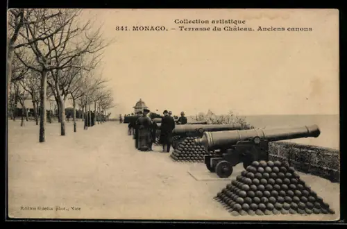 AK Monaco, Terrasse du Château, Anciens canons
