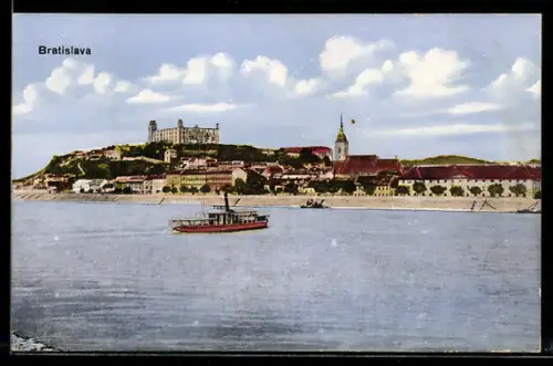 AK Bratislava, Panorama mit Burg