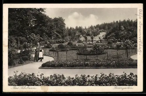 AK Bad Salzbrunn, Rosengarten