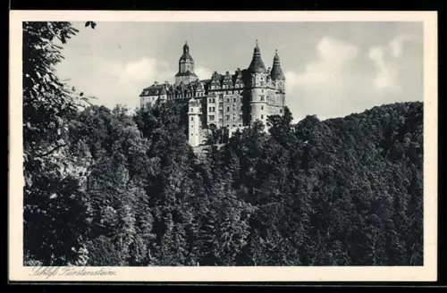 AK Fürstenstein, Blick zum Schloss