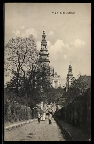 AK Heinrichau, Weg zum Schloss