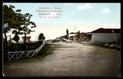 AK Soukhoum, Calé, Le quai et les ruines
