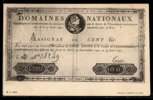 AK Geldschein über hundert Cent