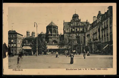AK München, Künstlerhaus mit Synagoge