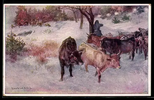 AK Rotes Kreuz Nr. 497, heldenhafte Tat von Infanterist Baumann von LIR 21