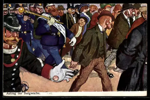 Künstler-AK Teodor Axentowicz: Österreicher bei Parade