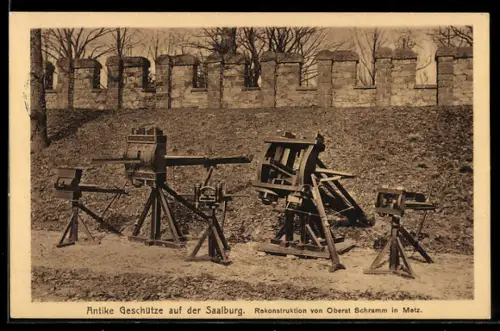 AK Bad Homburg v. d. H., Antike Geschütze