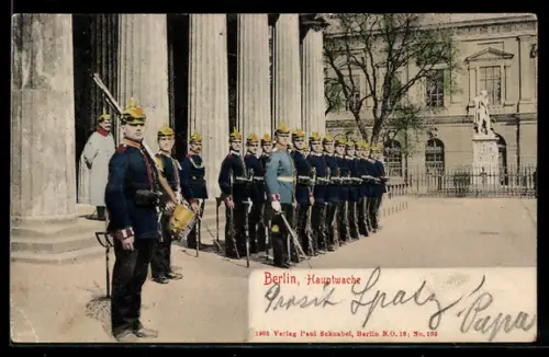 AK Berlin, Soldaten vor der Hauptwache