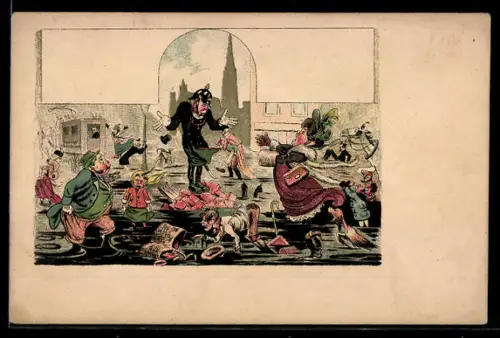 AK Polizist steht hilflos in einem Meer aus Teer