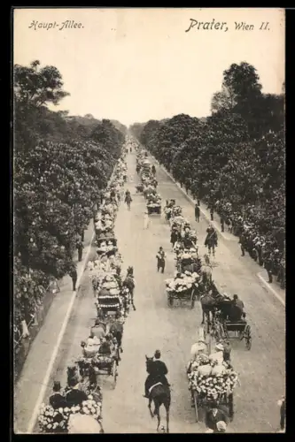 AK Wien, Haupt-Allee im k. k. Prater