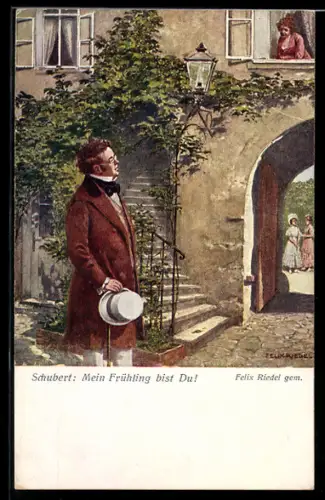 AK Franz Schubert`s Morgengruss