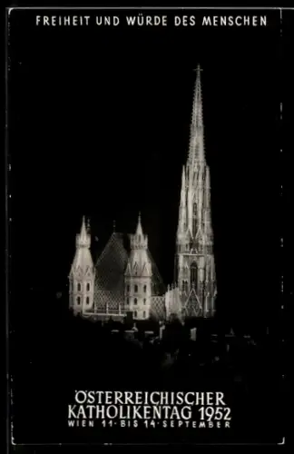 AK Wien, Österr. Katholikentag 1952, Freiheit und Würde des Menschen