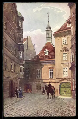 Künstler-AK R. Preuss: Wien, die Schönlaterngasse