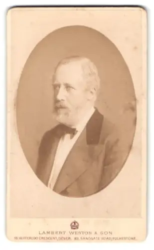 Fotografie Lambert Weston & Son, Dover, Waterloo Crescent 18, Porträt eines älteren Mannes