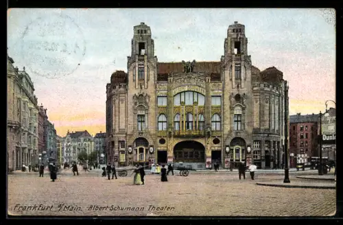 AK Frankfurt a. Main, Blick auf das Albert Schumann-Theater