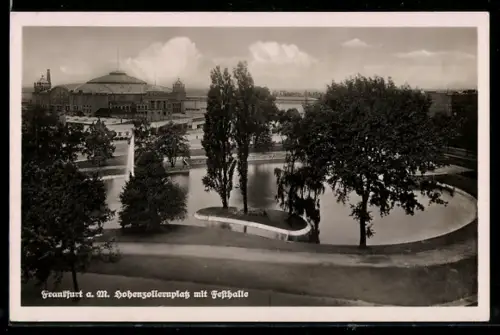 AK Frankfurt-Westend, Hohenzollernplatz mit Festhalle