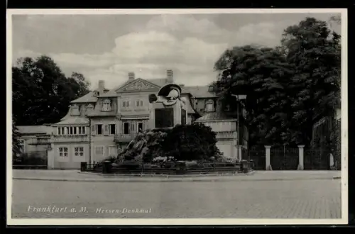 AK Frankfurt-Nordend, Partie am Hessen-Denkmal