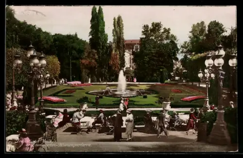 AK Frankfurt-Westend, Palmengarten, Blumenparterre