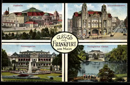 AK Frankfurt, Festhalle, Schumanntheater, Palmengarten