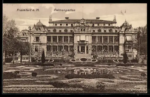 AK Frankfurt-Westend, Palmengarten mit Anlagen
