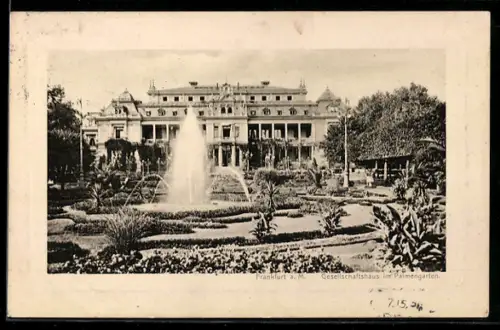 AK Frankfurt-Westend, Gesellschaftshaus im Palmengarten