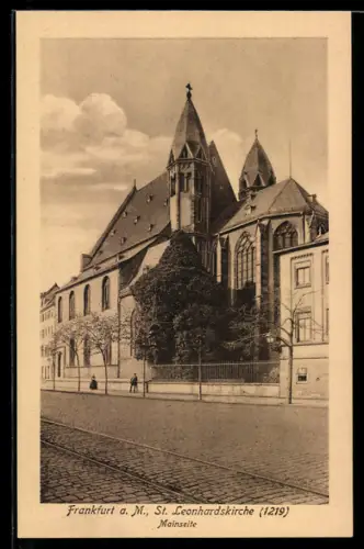 AK Alt-Frankfurt, St. Leonhardskirche, Mainseite