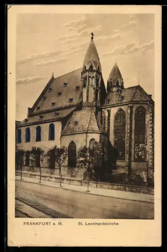 AK Alt-Frankfurt, Ansicht der St. Leonhardskirche
