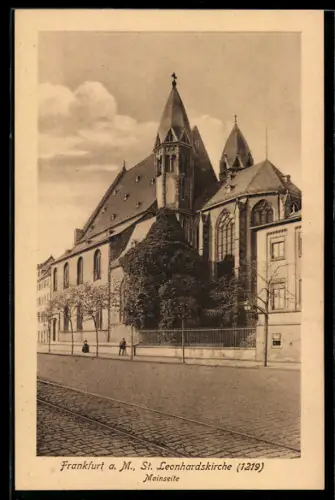 AK Alt-Frankfurt, St. Leonhardskirche, Mainseite