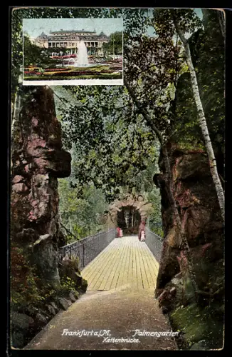 AK Frankfurt-Westend, Palmengarten, Kettenbrücke