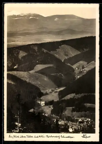 AK Görbersdorf, Teilansicht mit Tälern u. Höhen, Schneekoppe