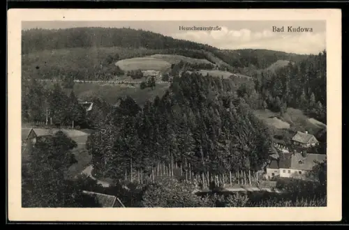 AK Bad Kudowa, Teilansicht mit Heuscheuerstrasse
