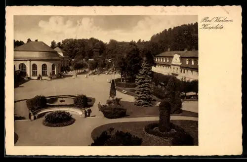 AK Bad Kudowa, Kurplatz, Anlagen und Gebäude