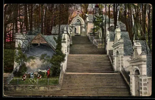 AK Albendorf, Calvarienberg mit den Kapellen