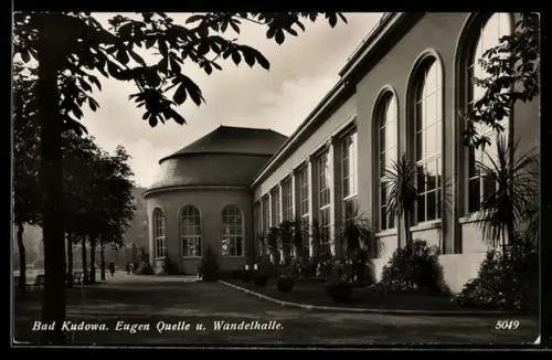 AK Bad Kudowa, Eugen Quelle u. Wandelhalle