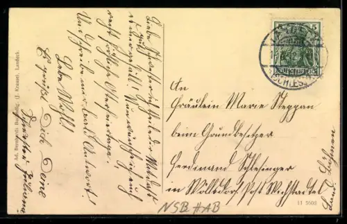 AK Landeck, Strassenpartie am Rathaus