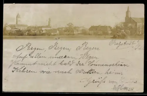 Foto-AK Freystadt, Ortspanorama