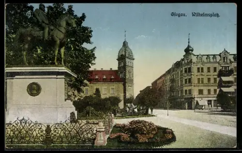 AK Glogau, Partie am Wilhelmsplatz