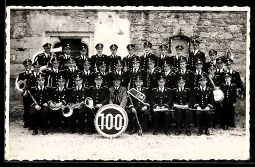 Foto-AK Nussbach /Kremstal, Soldatenkapelle in Uniform mit Instrumenten