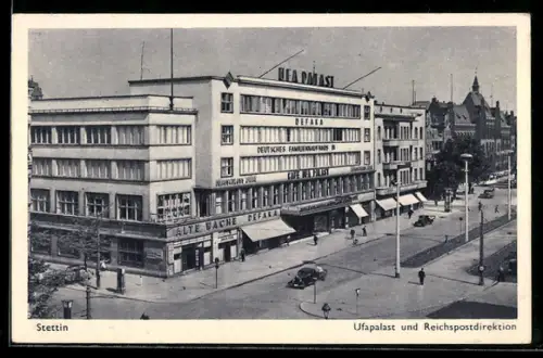 AK Stettin, Ufapalast und Reichspostdirektion