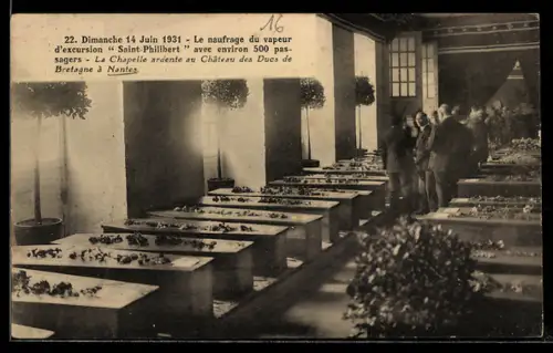 AK Nantes, Le naufrage du vapeur d`excursion Saint Philibert