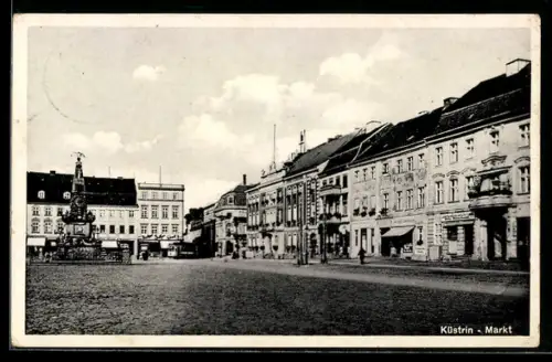 AK Küstrin, Partie am Markt