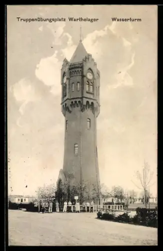 AK Warthelager, Truppenübungsplatz, Blick auf den Wasserturm
